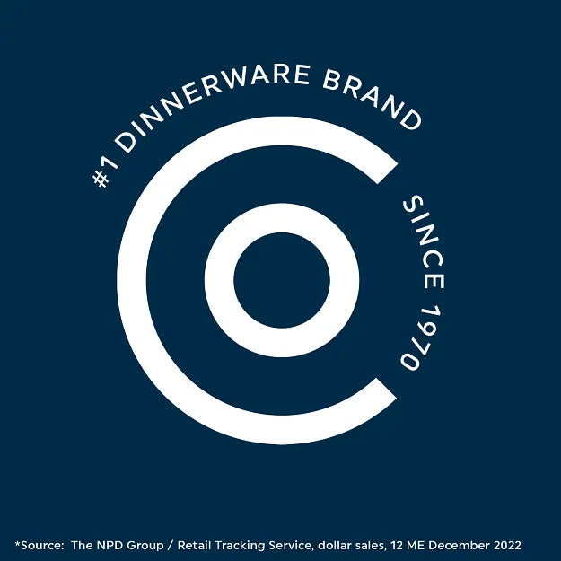 text that says #1 dinnerware brand since 1970