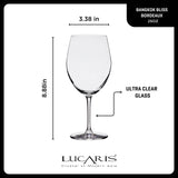 Lucaris Bangkok Bliss Bordeaux Glasses (4-Pieces), 25-ounce, Dishwasher Safe, Lead-free Crystalline