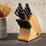 Essentials block set with dimension of 8.6" high x 4.3" wide x 7.2" deep