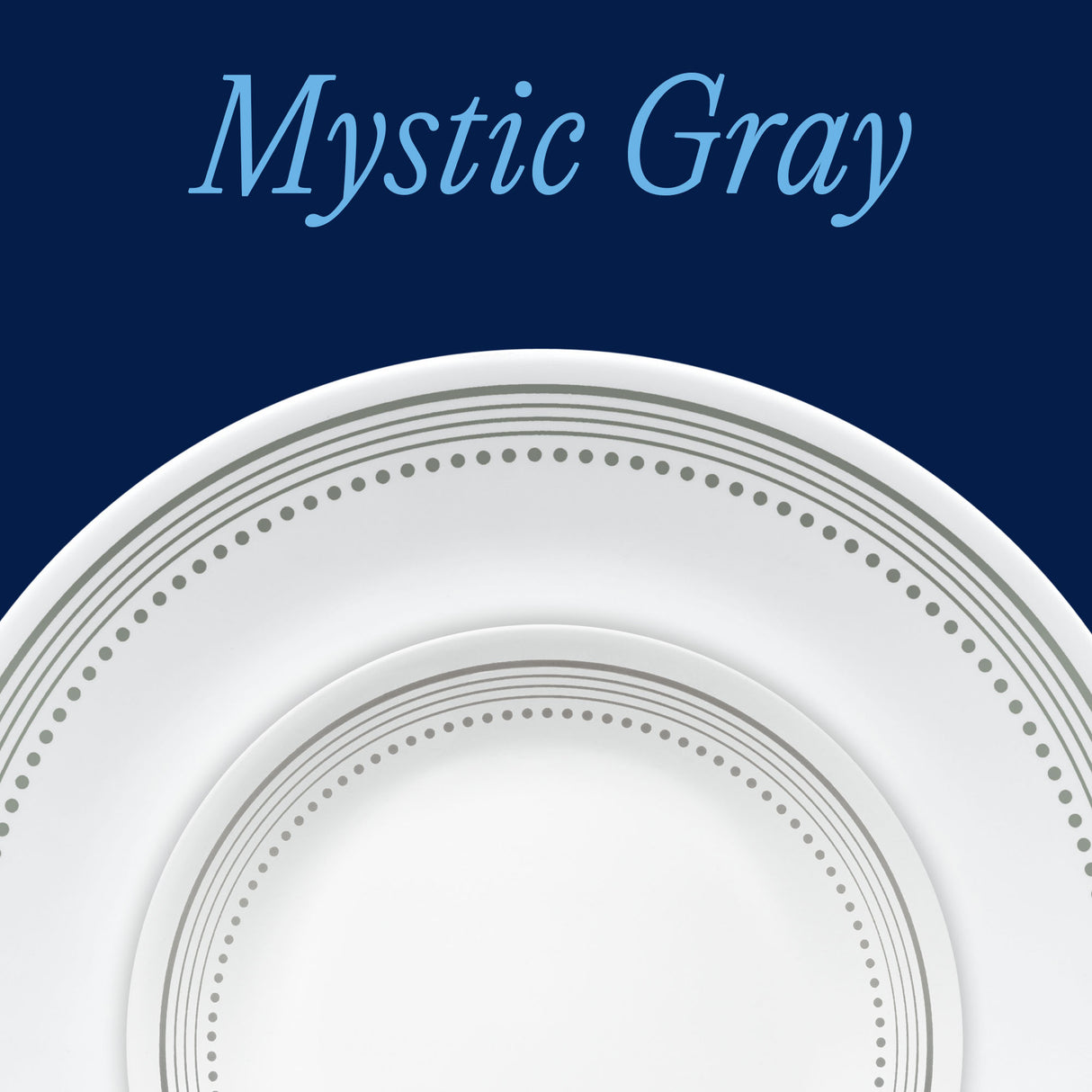 Corelle® Mystic Gray 18-piece Mugless Dinnerware Set, Service for 6