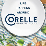 text that says life happens around Corelle since 1970