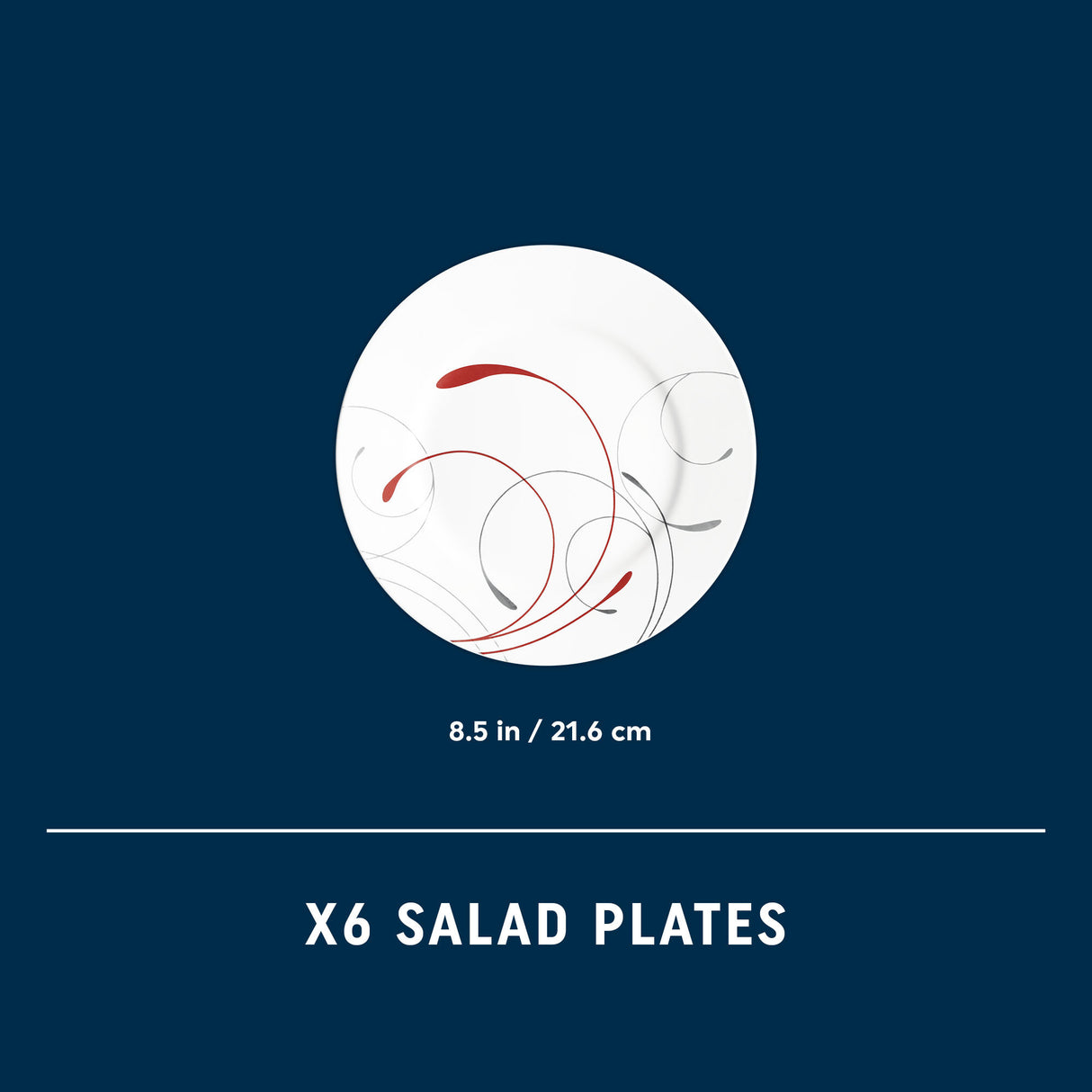 Corelle® Round Splendor 8.5" Salad Plate, 6-pack