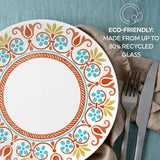  Global Collection Terracotta Dreams 10.25" Dinner Plate with text eco-friendly made from up to 80% recycled glass