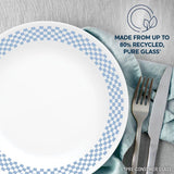  Amelia 10.25" Dinner Plate  with text made from up to 80% recycled pure glass