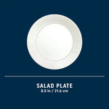  Knox salads plate showing the dimension of the plate - 8.5" diameter