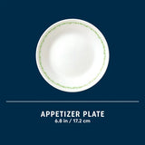  Spring Blossom appetizer plate with text showing size is 6.8" diameter