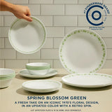  Spring Blossom Green 12-piece Dinnerware Set with text #1 dinnerware brand