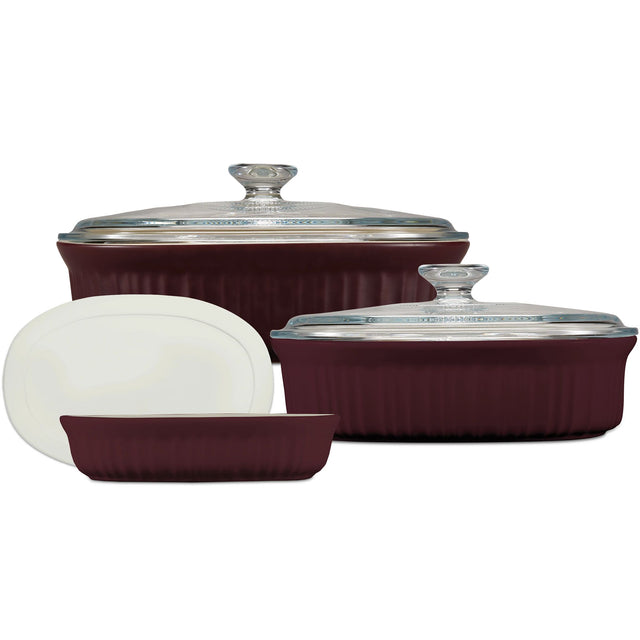 French Colors 6-piece Bakeware Set, Cabernet 